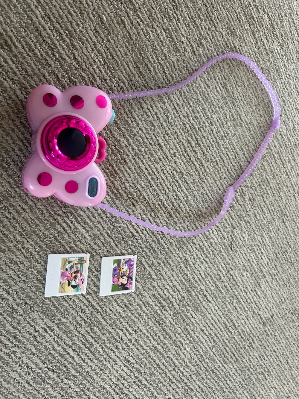 Minnie Mouse Toy Camera with Purple Strap